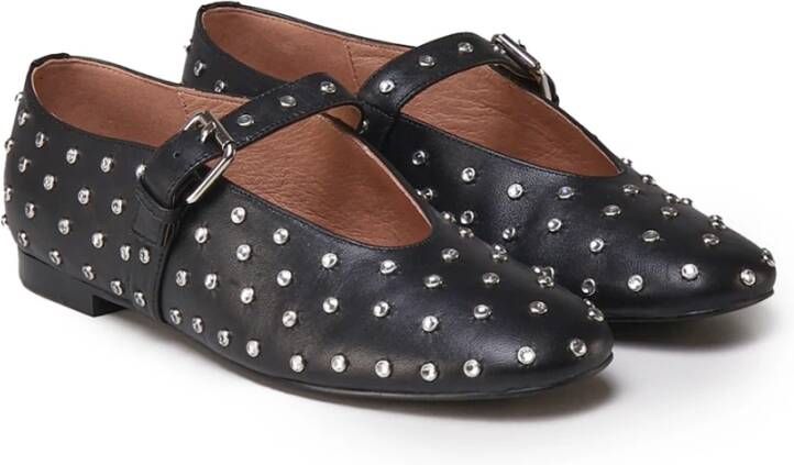 Bibi Lou Studded Zwarte Platte Schoenen Black Dames