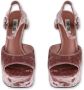 Bibi Lou Suede Flat Sandals with Ankle Strap Pink Dames - Thumbnail 2