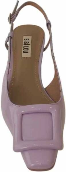 Bibi Lou Vierkante Neus Lakleren Sandalen Purple Dames