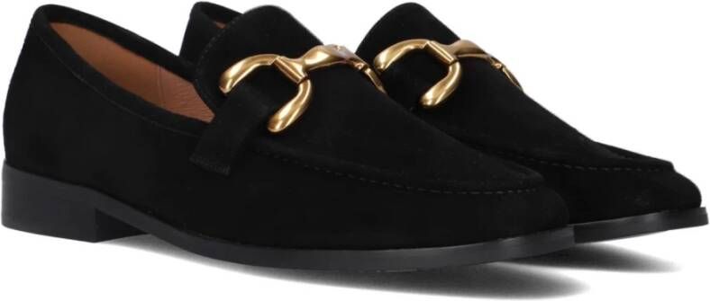 Bibi Lou Grijze Suède Loafer met Gouden Kettingdetail Gray Dames