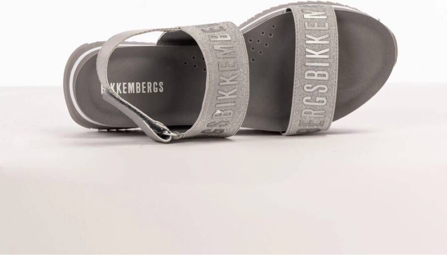 Bikkembergs Metallic Sandalen voor Vrouwen Zomerstijl Gray Dames