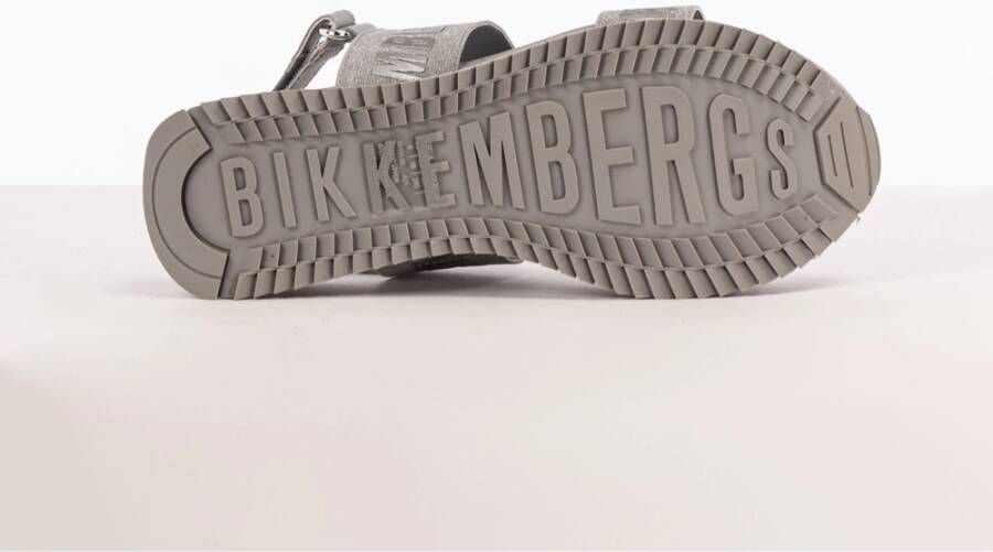 Bikkembergs Metallic Sandalen voor Vrouwen Zomerstijl Gray Dames