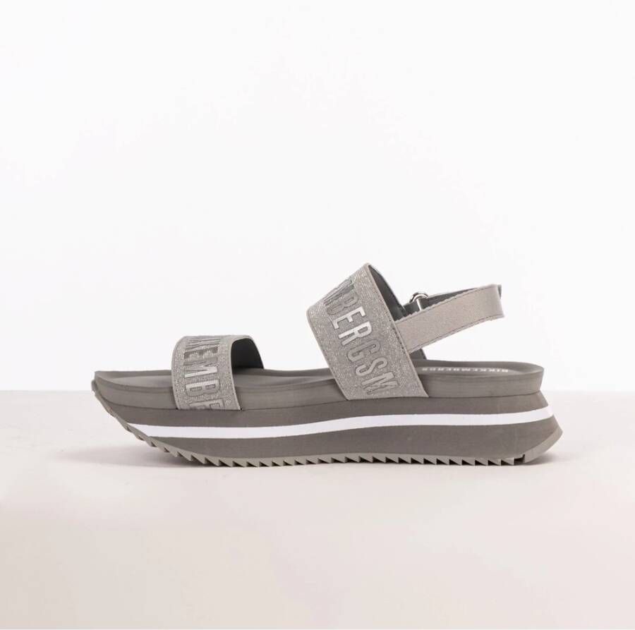 Bikkembergs Metallic Sandalen voor Vrouwen Zomerstijl Gray Dames