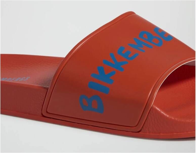 Bikkembergs Platte schoenen met bedrukt logo Orange Heren