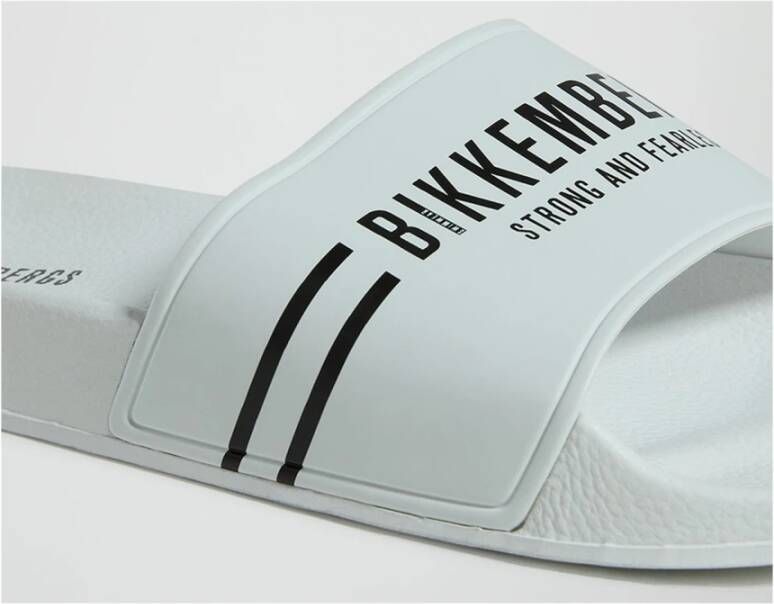 Bikkembergs Platte Schoenen PVC Logo Print White Heren