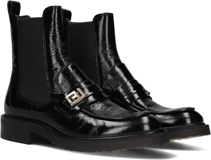 Billi Bi Zwarte Leren Chelsea Boots Black Dames