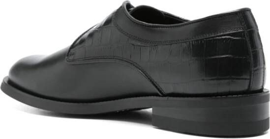 Billionaire Derby Klassieke Blauwe Leren Schoenen Black Heren