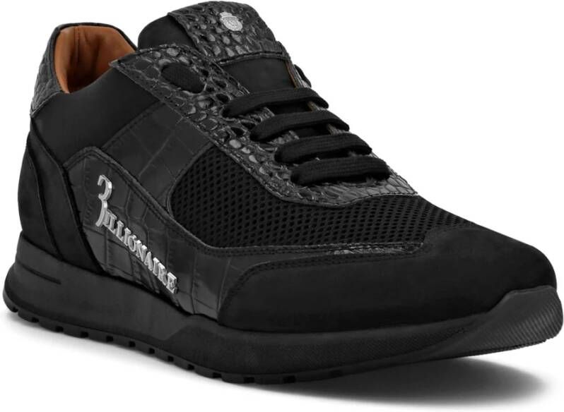 Billionaire Zwarte leren casual trainers Black Heren