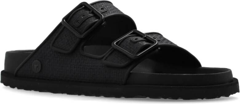 Birkenstock 1774 Arizona Raffia Pantoffels Black Dames