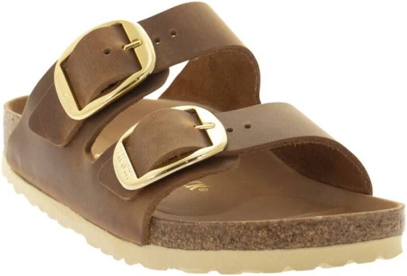 Birkenstock Oiled Leather Slipper Brown Dames