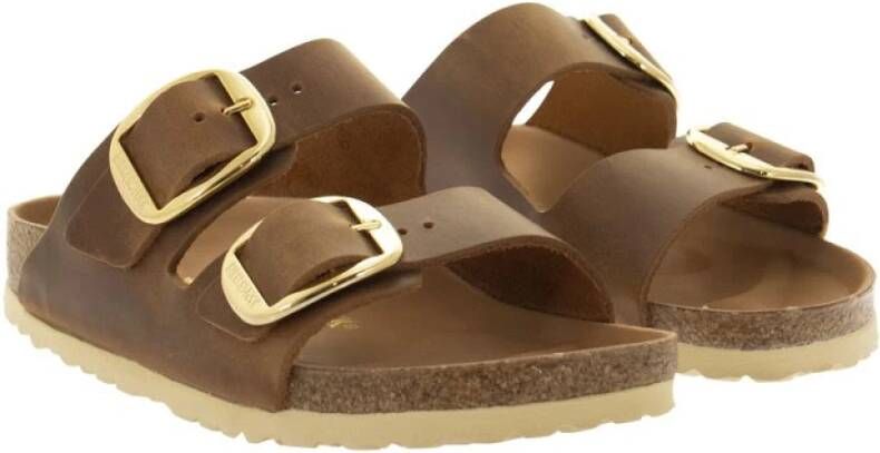 Birkenstock Oiled Leather Slipper Brown Dames