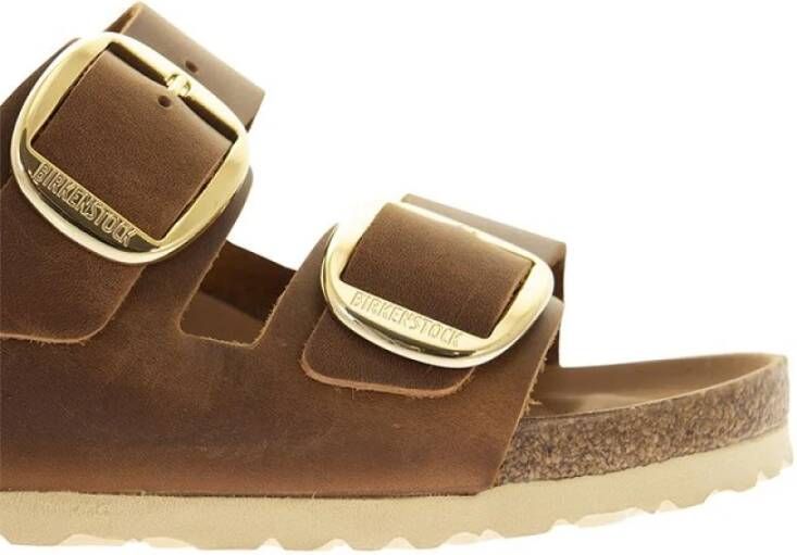 Birkenstock Oiled Leather Slipper Brown Dames