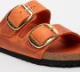 Birkenstock Oranje Leren Sandalen met Verstelbare Banden Orange Dames - Thumbnail 9