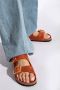 Birkenstock Oranje Leren Sandalen met Verstelbare Banden Orange Dames - Thumbnail 11