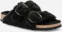 Birkenstock Arizona Big Buckle Shearling Sandalen Zwart Dames - Thumbnail 2