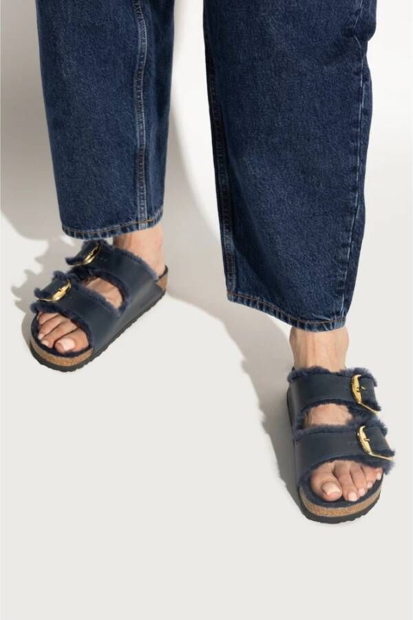 Birkenstock Arizona Big Buckle Slides Blue Dames