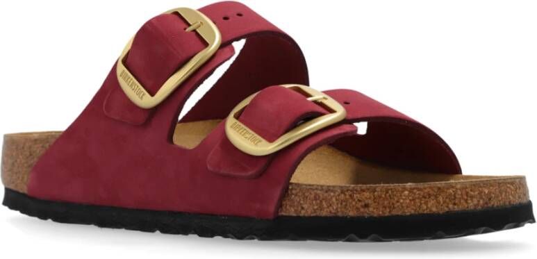 Birkenstock 'Arizona Big Buckle' Slides Red Dames