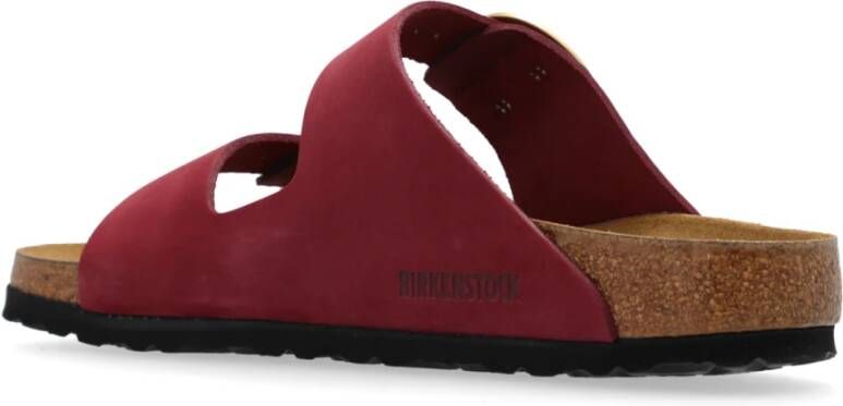 Birkenstock 'Arizona Big Buckle' Slides Red Dames