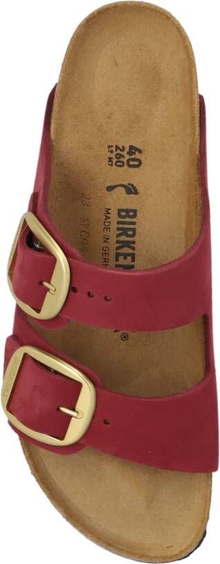 Birkenstock 'Arizona Big Buckle' Slides Red Dames