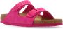 Birkenstock Roze Suède Kurk Sandalen Verstelbare Gesp Pink Dames - Thumbnail 13