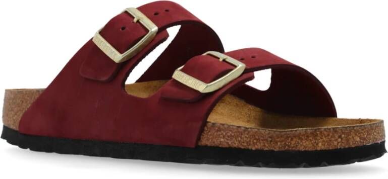 Birkenstock `Arizona BS` Slides Red Dames