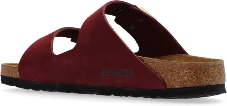 Birkenstock `Arizona BS` Slides Red Dames