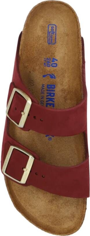 Birkenstock `Arizona BS` Slides Red Dames