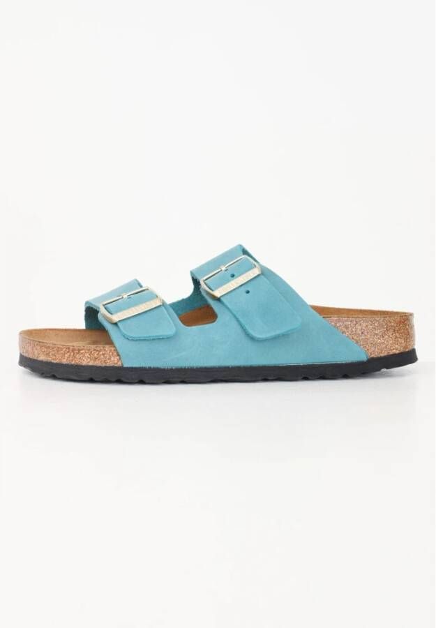 Birkenstock Arizona Dames Leren Sandalen Blue Dames