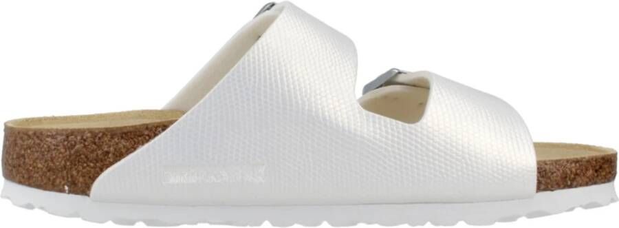 Birkenstock Arizona Embossed Slippers White Dames