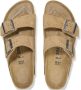 Birkenstock Arizona Leren Sandalen Beige - Thumbnail 3