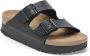 Birkenstock Zwarte Logo Sandalen Gesp Sluiting Rubberen Zool Black Dames - Thumbnail 33