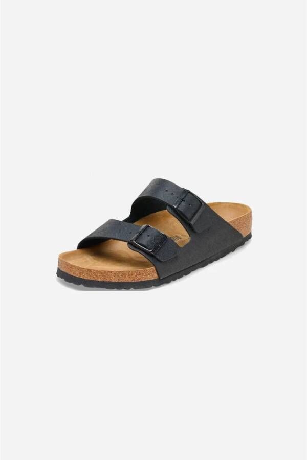 Birkenstock Arizona Saffiano Leren Sandalen Black Heren