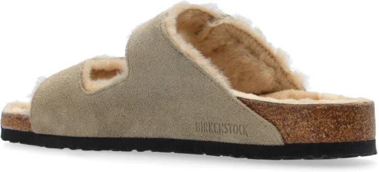 Birkenstock Arizona Shearling Pantoffels Beige Heren