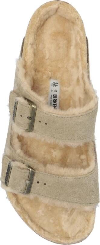 Birkenstock Arizona Shearling Pantoffels Beige Heren