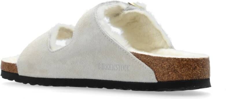 Birkenstock `Arizona Shearling` Pantoffels Beige Dames