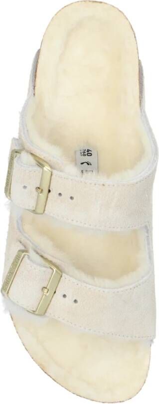 Birkenstock `Arizona Shearling` Pantoffels Beige Dames