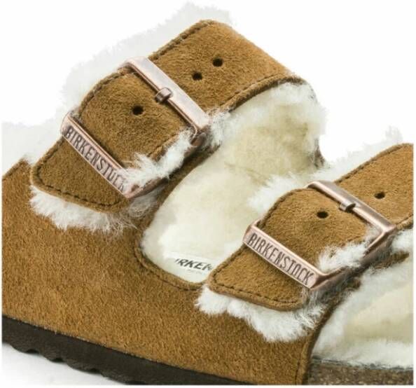 Birkenstock Sandals Arizona Shearling Brown Dames