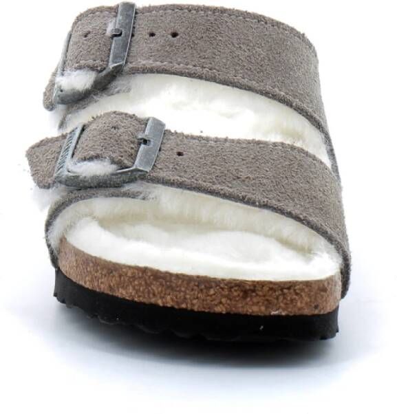 Birkenstock Arizona Shearling Sandalen Grijs Dames