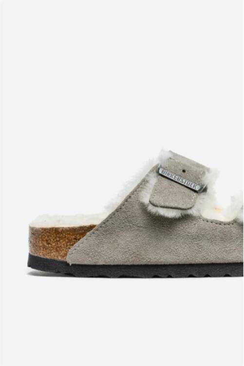 Birkenstock Arizona Shearling Sandalen Grijs Dames