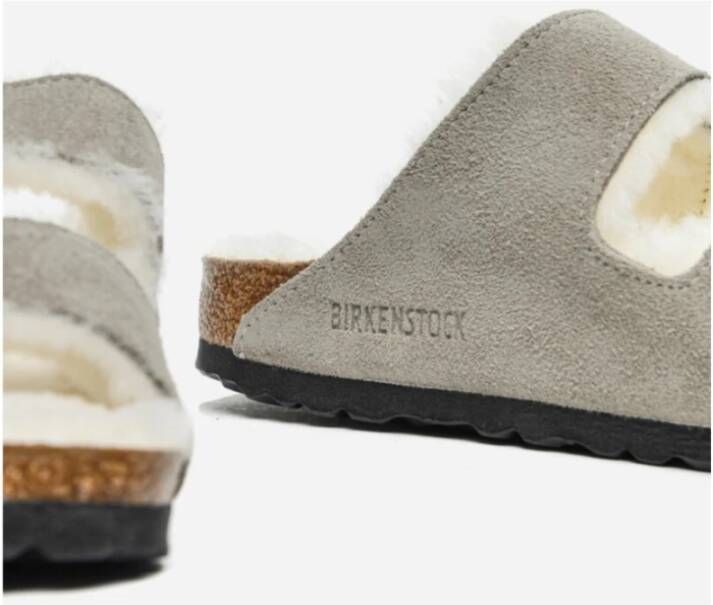 Birkenstock Arizona Shearling Sandalen Grijs Dames