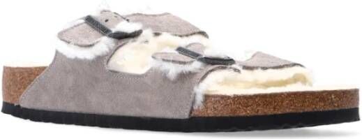 Birkenstock Arizona Shearling slides Grijs Heren