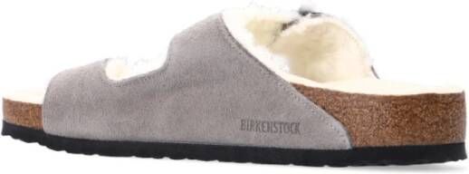 Birkenstock Arizona Shearling slides Grijs Heren