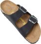 Birkenstock Arizona Zwart Geolied Leren Sandaal Black Unisex - Thumbnail 2