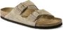 Birkenstock Arizona Taupe Suède Leren Sandaal Gray Heren - Thumbnail 2