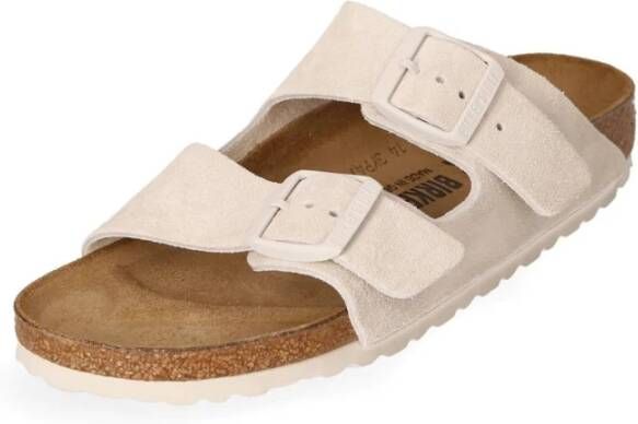 Birkenstock Arizona Velours Sandalen Beige Dames