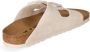 Birkenstock Arizona Antique White Suede Leren Sandalen Beige - Thumbnail 44