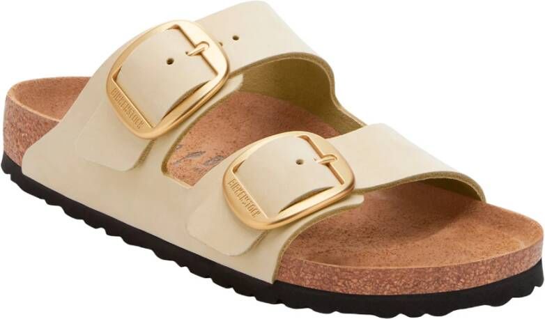 Birkenstock Beige Leren Arizona Sandalen Beige Dames