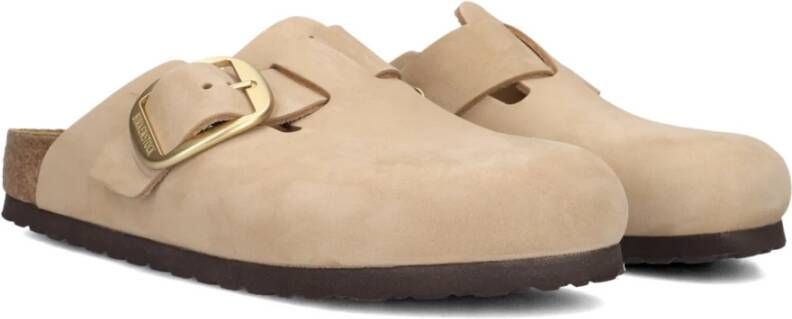 Birkenstock Beige Nubuck Klompen voor Dames Beige Dames