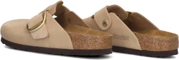 Birkenstock Beige Nubuck Klompen voor Dames Beige Dames