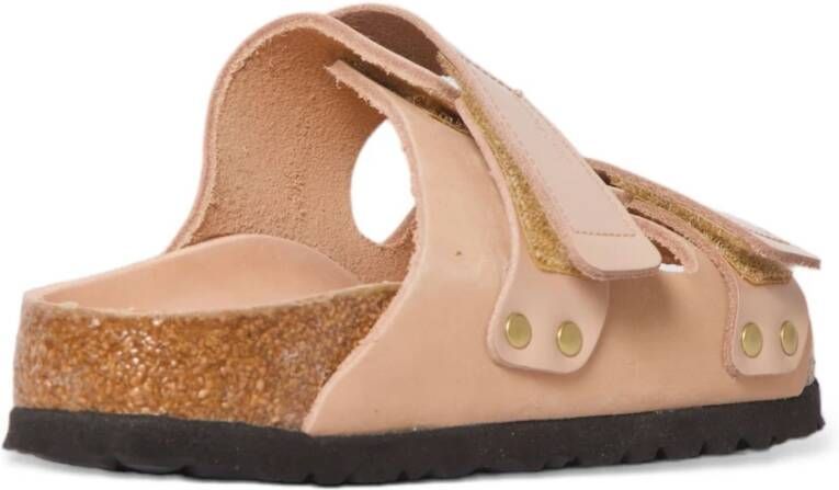 Birkenstock Beige Nubuck Sandalen in Nieuwe Stijl Beige Dames